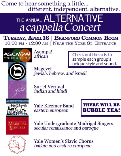 alternative a cappella flyer - BDD 2013